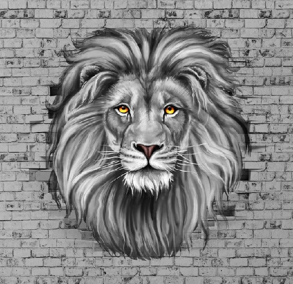 Papier peint Lion sauvage Majestueux, mural concept, tendance