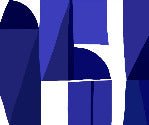 Papier peint Memphis style bleu