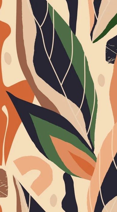 Papier peint mur végétal abstrait, XXL, tendance