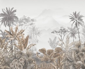 Papier peint tendance tropical sepia
