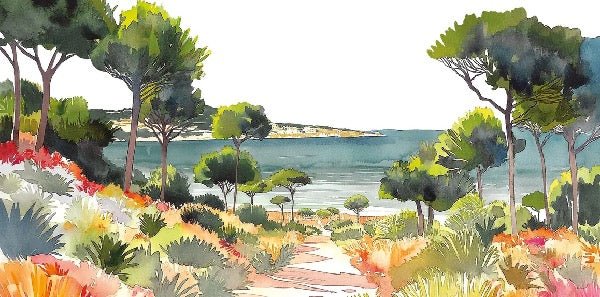 Carta da parati panoramica estiva