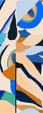 Papier peint abstrait vibrant, XXL, tendance