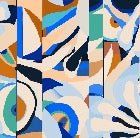 Papier peint abstrait vibrant, XXL, tendance