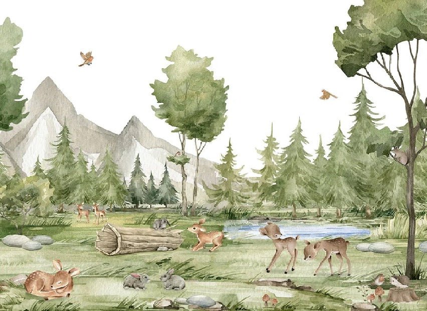 Papier peint animaux en forêt