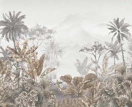Papier peint tendance tropical sepia, XXL, tendance