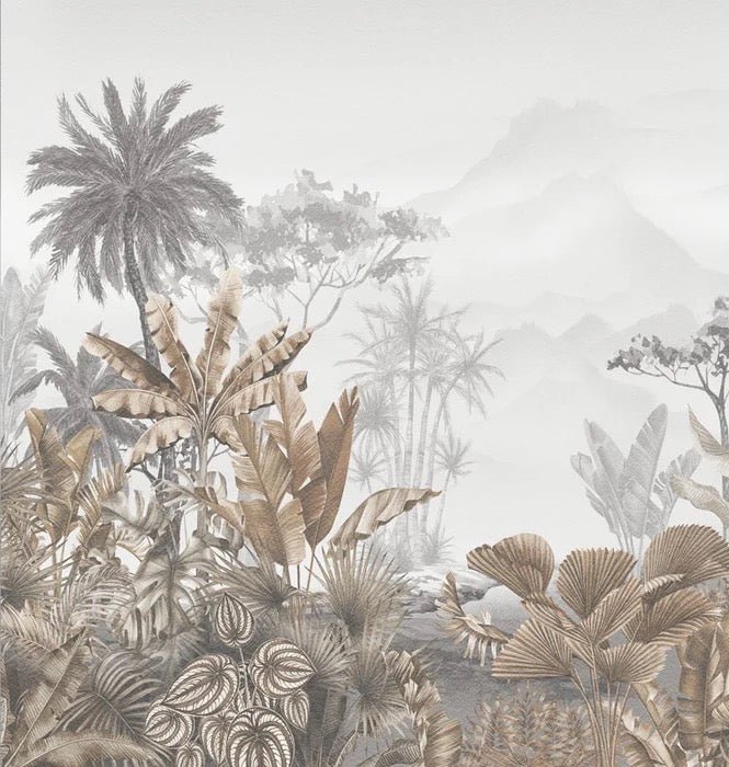 Papier peint tendance tropical sepia, XXL, tendance