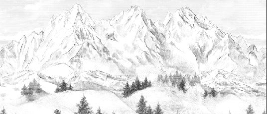 Papier peint montagne sommets de Chamonix, XXL, tendance