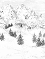 Papier peint montagne sommets de Chamonix, XXL, tendance