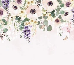 Papier peint salle de bain fleurs merveilleuses, XXL, tendance