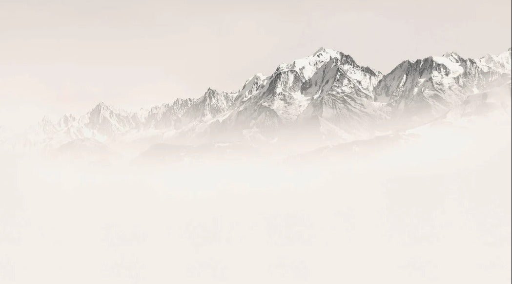 Tapete Mont Blanc im Sepia-Nebel