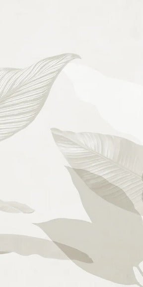 Papier peint feuillage moderne sépia, XXL, tendance