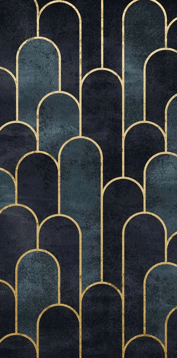 Papier Peint Dark Blue Chic - H206cm x L102cm (Lé Unique) - Matière Vinyle - Muralconcept