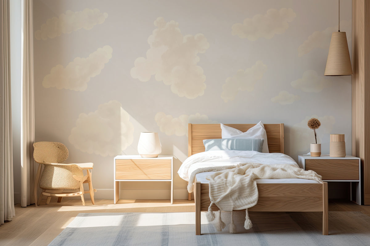 Papier peint pour enfant cloud