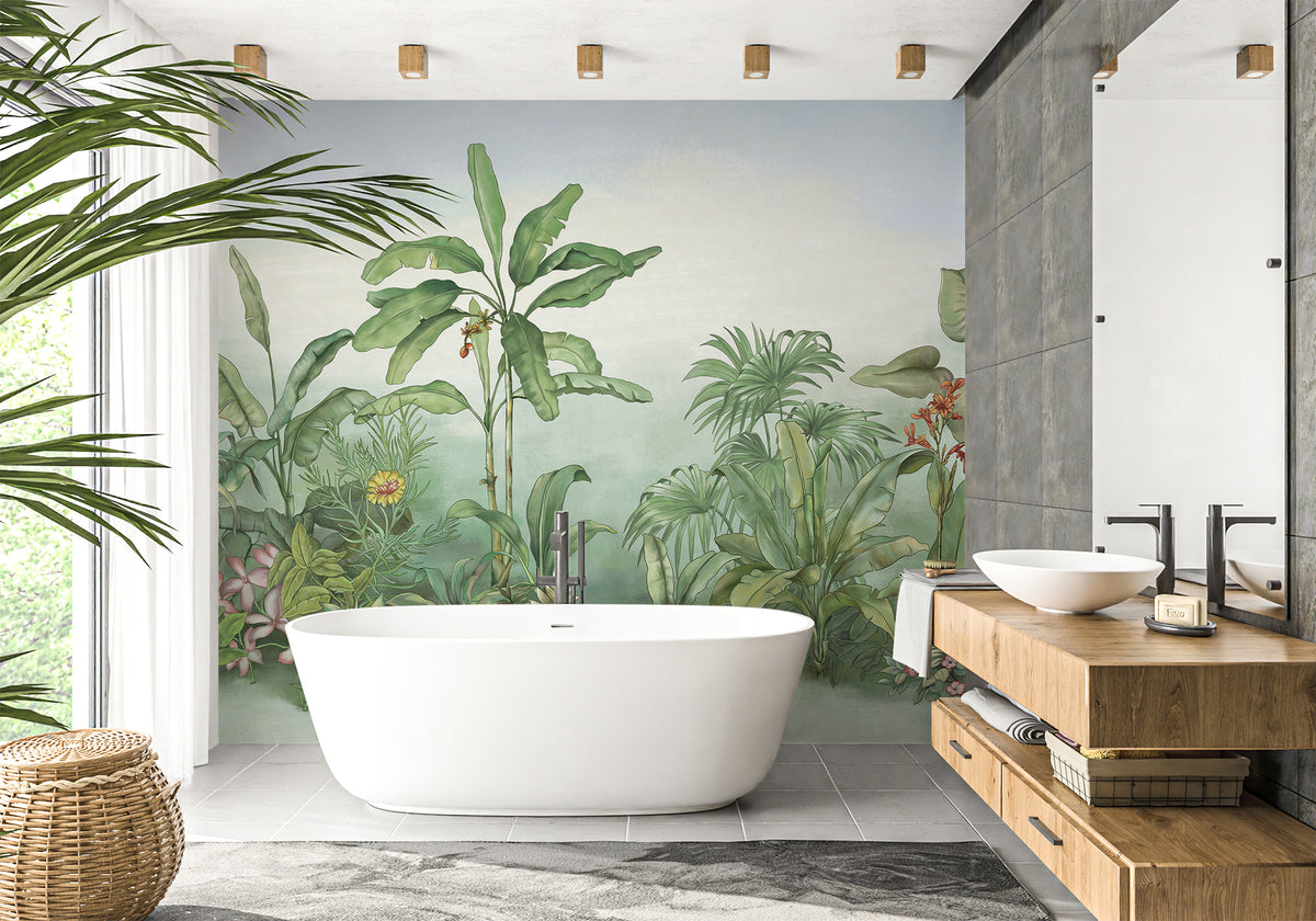 Botanic Vegetal Badezimmer Tapete