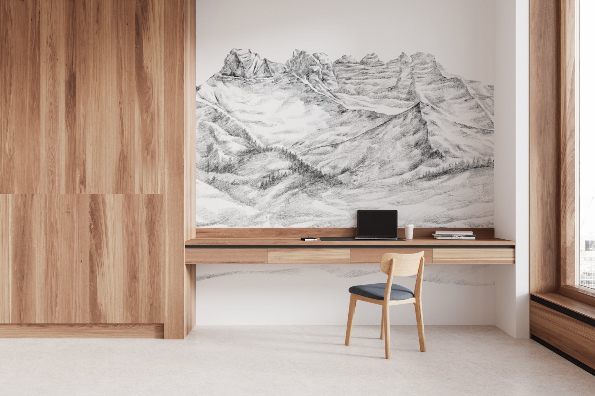 Papier peint montagne Suisse - Les dents du midi - Muralconcept