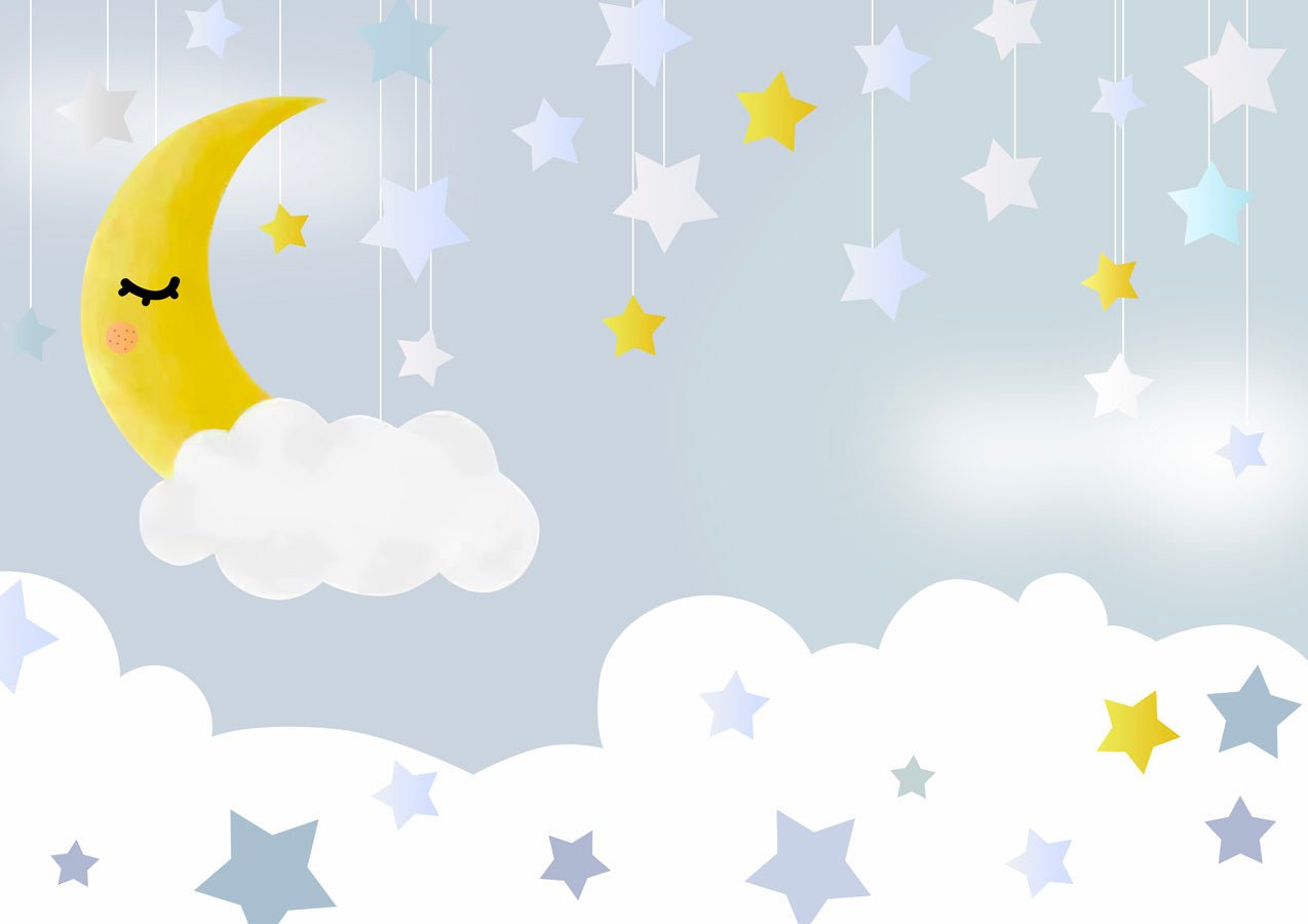 Papier peint chambre bébé nuit étoilée, mural concept, tendance