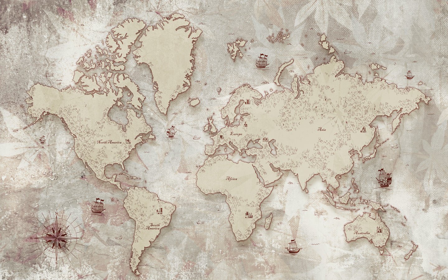 Papier peint Minimaliste World, mural concept, tendance