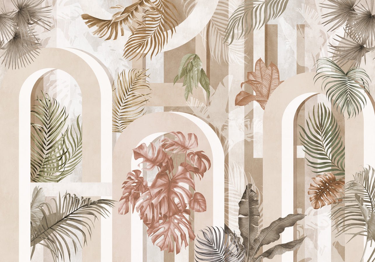 Papier peint tendance arche sépia, mural concept, tendance