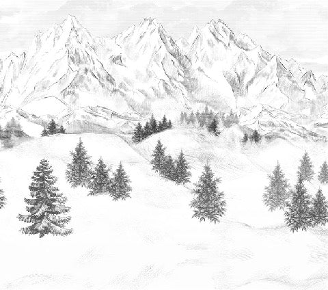 Papier peint montagne sommets de Chamonix