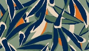 Papier peint panoramique esquisse végétale, XXL, tendance