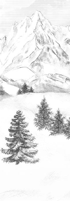 Papier peint montagne sommets de Chamonix, XXL, tendance