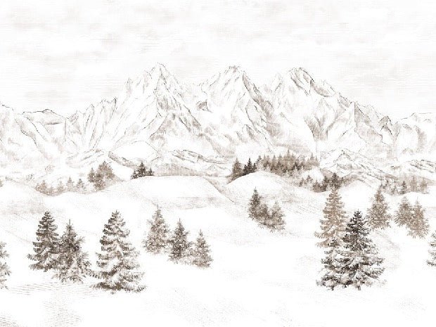 Papier peint montagne massif des Alpes, XXL, tendance