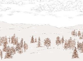Tapete Skizze von Cimes sepia