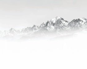 Papier peint Mont Blanc dans la brume noir et blanc, XXL, tendance