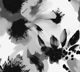 Papier peint fleur hypnotique noir et blanc, XXL, tendance