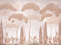 Papier peint sépia cyprès pins, XXL, tendance