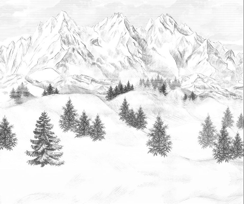 Tapete Berggipfel von Chamonix