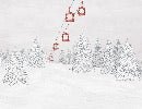 Red gondola mountain wallpaper