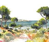 Carta da parati panoramica estiva