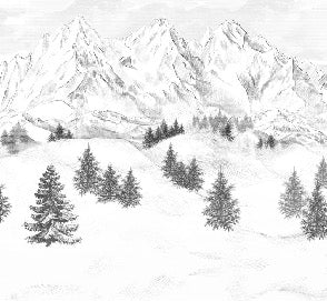 Papier peint montagne sommets de Chamonix