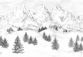 Tapete Berggipfel von Chamonix