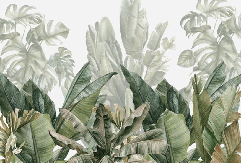 Papier peint panoramique bananier vert, XXL, tendance