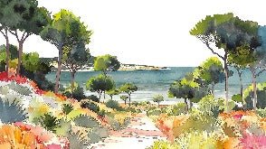 Carta da parati panoramica estiva