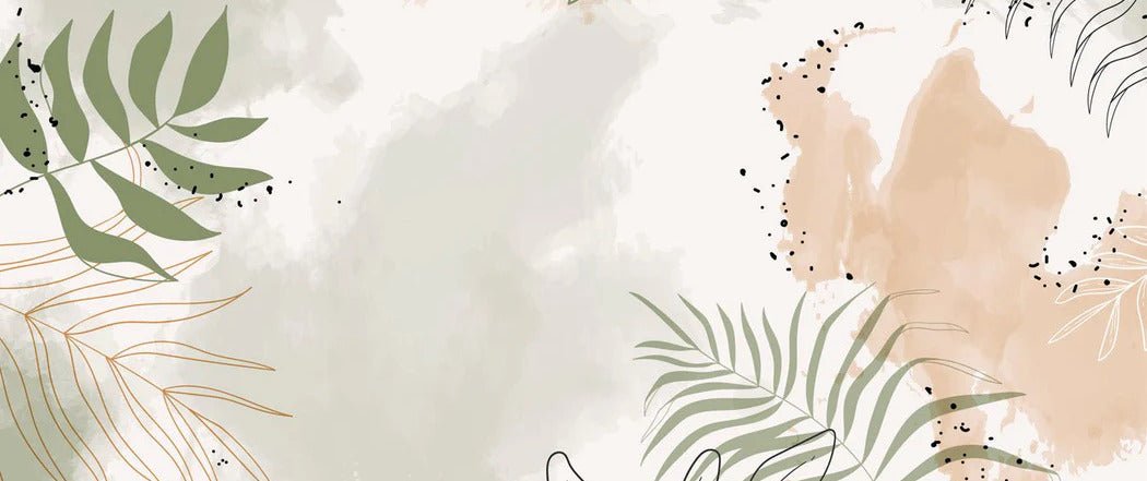 Papier peint panoramique aquarelle végétale, XXL, tendance