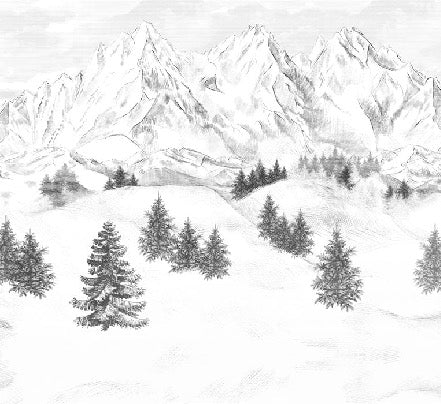 Papier peint montagne sommets de Chamonix