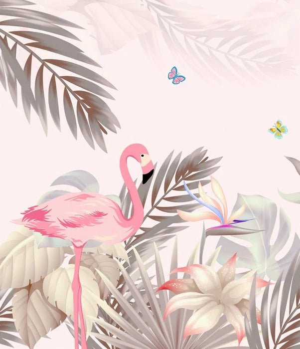 Papier peint Palm & Flamant Rose, XXL, tendance
