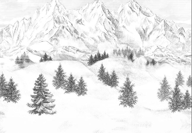 Tapete Berggipfel von Chamonix