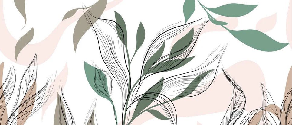 Papier peint panoramique fleur graphique