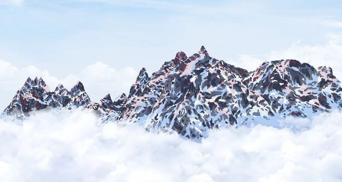 Papier peint Mont Blanc toile des Cimes