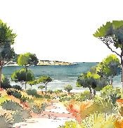 Carta da parati panoramica estiva