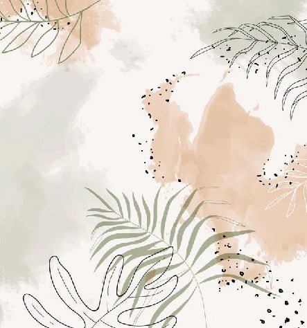 Papier peint panoramique aquarelle végétale, XXL, tendance