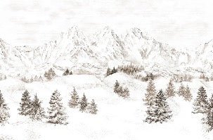 Papier peint montagne massif des Alpes, XXL, tendance