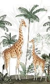 Carta da parati della famiglia Giraffe