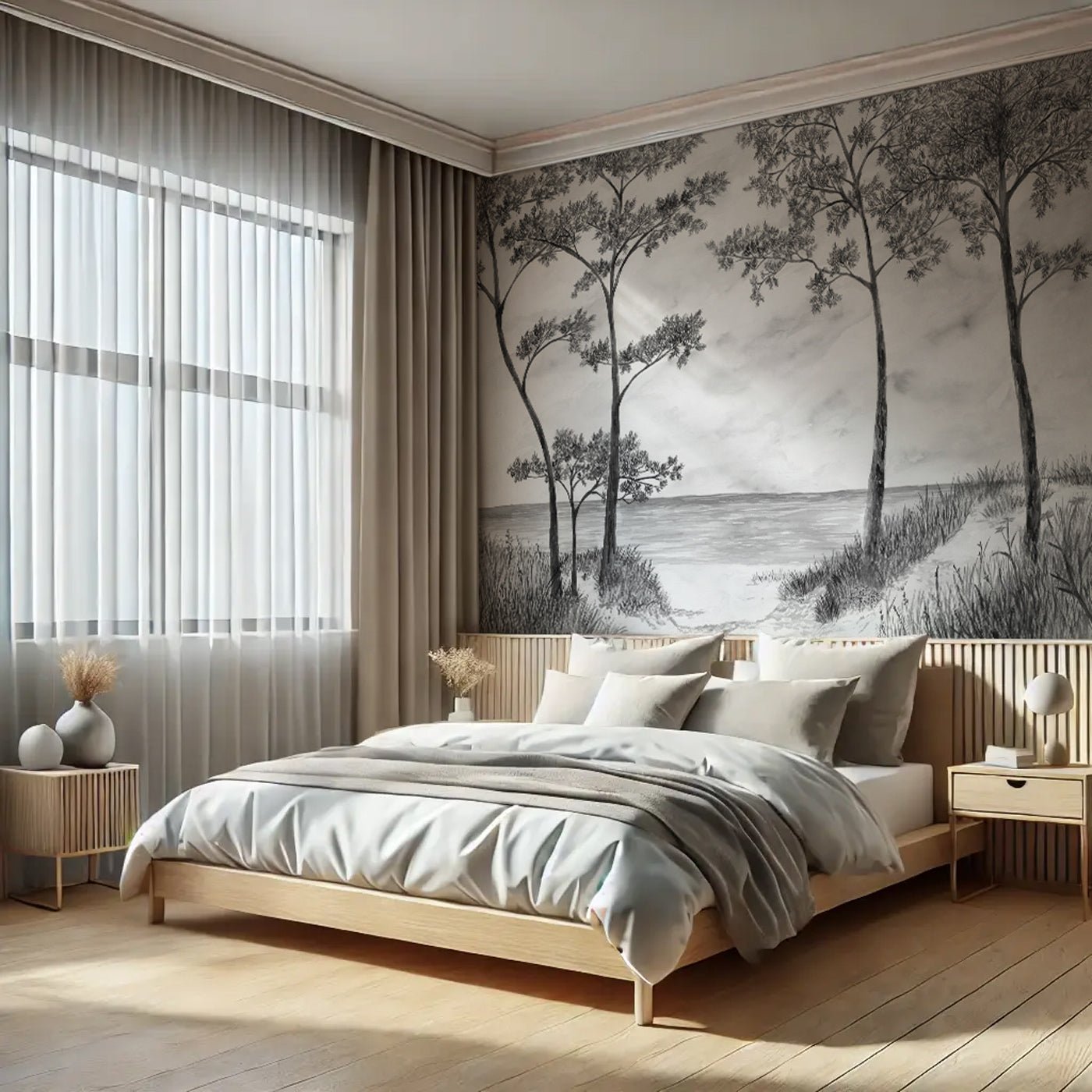 chambre papier peint luxe haut de gamme