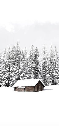 Papier peint panoramique chalet en montagne