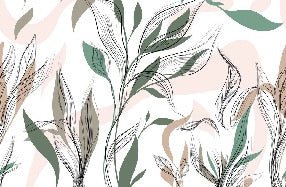 Papier peint panoramique fleur graphique